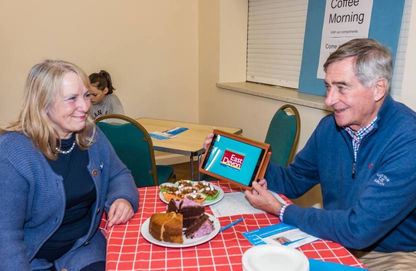 Councillor Alan Dent with Patsy Hayman