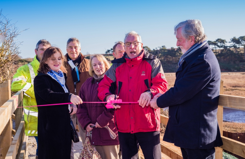 Cutting the ribbon