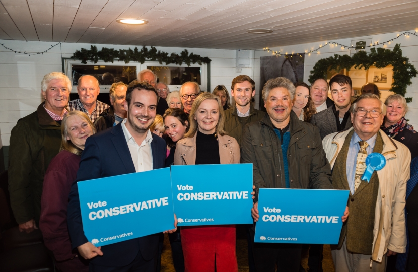 Liz Truss, Simon Jupp and supporters