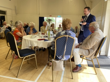 Our MP addresses the lunch.